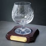 Crystal Brandy Glass Personalised, on Base, ref CBSB