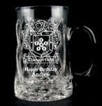 Crystal Tankard with Family Crest Personalised ref SCCT