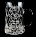 Crystal Tankard with Military UK Forces Badge Emblem Personalised ref CMFT