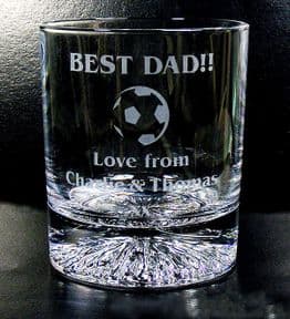 Crystal Whiskey Glass Personalised Engraved, ref CW02