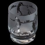 Dartington Crystal Aspects Golfing Whisky Tumbler, Personalised, ref DAWG