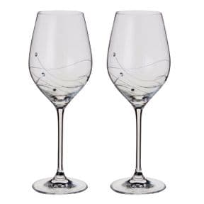 Dartington Crystal Glitz Wine Glasses Pair, PERSONALISED ref DGWP
