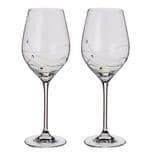 Dartington Crystal Glitz Wine Glasses Pair, PERSONALISED ref DGWP