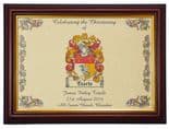 Family Crest Christening or Baptism Framed A4 print PERSONALISED, ref CFCP2