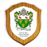Family Crest Coat of Arms 6 inch Shield Plaque PERSONALISED, ref CSOP