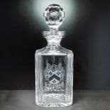 Family Crest / coat of arms Decanter, personalised ref CDFC