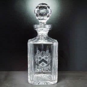 Family Crest / coat of arms Decanter, personalised ref CDFC