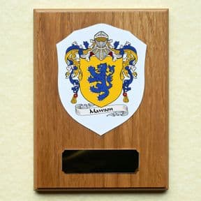 Family Crest Coat of Arms Shield Plaque PERSONALISED, ref FCRP