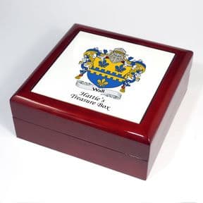 Family Crest Coat of Arms Trinket / Keepsake Box PERSONALISED, ref FCTB