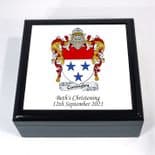 Family Crest Coat of Arms Trinket / Keepsake Box PERSONALISED, ref TBBL