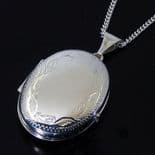 Family Locket, Sterling Silver personalised, 4 photos, ref. FOL2