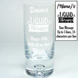 G&T Personalised Glass Liquid Therapy, ref LTGT