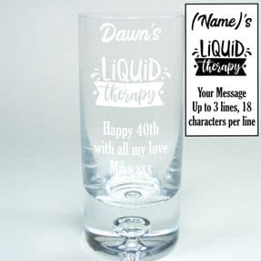 G&T Personalised Glass Liquid Therapy, ref LTGT