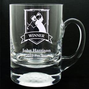 Glass Golf Award Tankard, PERSONALISED ref GAT1