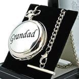 GRANDAD Skeleton Mechanical Pocket Watch, PERSONALISED ref PWGD