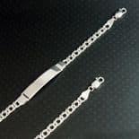 Ladies Silver ID Bracelet,  Slight Seconds, ref. LDCBS