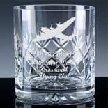Lancaster Bomber Whisky Glass, PERSONALISED, ref LCWG