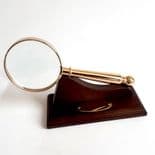 Magnifying Glass Gold Plated on Personalised Base ref MG01