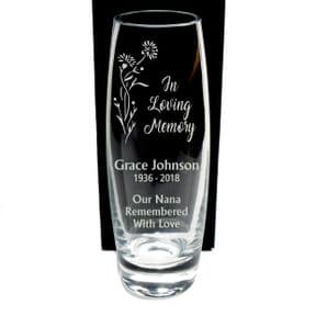 Memorial Vase Personalised Engraved, ref GMV1