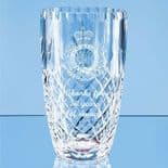 Military Emblem Lead Crystal Vase Personalised, ref CVMF