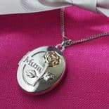 Mum Silver Locket, personalised ref. MSL1