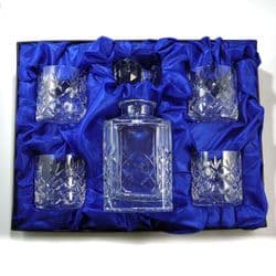 Luxurious High End Crystal Whisky Tumbler Glass 2Pcs And Decanter Set For Busine