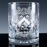 Personalised Family Crest Whisky Glass, ref FCWE