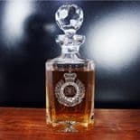 Personalised Forces Military Crest Cut Crystal Decanter ref CCDF