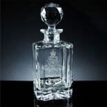 Personalised Forces Military Crest Plain Crystal Decanter ref PCDF