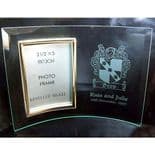 Personalised Glass Photo Frame with Family Crest, ref PFC03