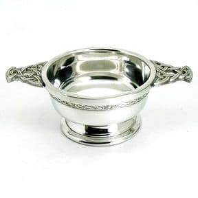 Personalised Pewter 3 inch Quaich Bowl, ref PEWQ3