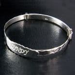 Personalised Silver Bangles and Bracelets for Babies & Children