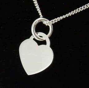 Personalised Silver Heart Pendant, ref. SSHP
