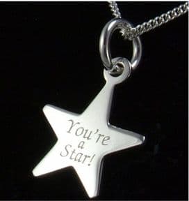 Personalised Silver Star Pendant, ref. SSSP