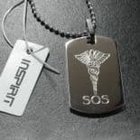 Personalised Stainless Steel SOS Jewellery