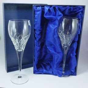 Personalised Wine Glasses Crown Priory Crystal ref CPGPR