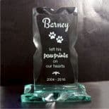 Pet Memorial Glass Plaque, ref JGFM