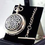 Pocket Watch, Never-Ending Knot design, PERSONALISED ref PWNE