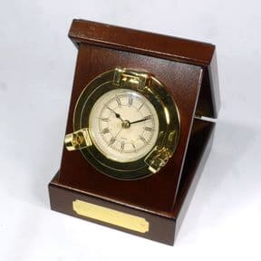 Porthole Desk Clock, Personalised, SECONDS, ref BPCS
