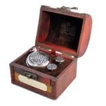 Quartz Pocket Watch & Cufflinks Set, PERSONALISED ref CWQ
