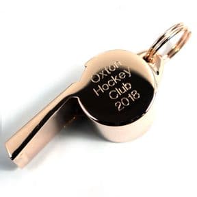 Rose Gold Plated Acme Thunderer Referee's Whistle PERSONALISED ref RWRG