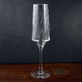 Royal Brierley Harris Crystal Champagne Glass Personalised ref RBHF