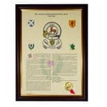 Scottish Clan History and Clan Badge A3 Framed Print PERSONALISED, ref SCBP