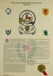 Scottish Clan History and Clan Badge unframed A3 Print PERSONALISED, ref SCBP