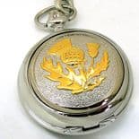 Scottish Thistle Pocket Watch, PERSONALISED ref PWSCOT