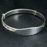 Silver Bangle Baby/Toddler, Personalised, ref. BB02