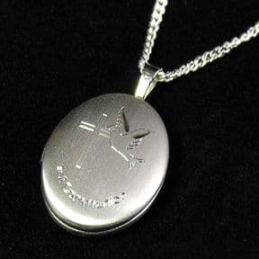 Silver First Communion Locket, personalised ref. SFCL1