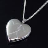 Silver Heart Locket Entwined Hearts, personalised ref. SEHL