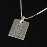 Silver MY DAD Pendant Personalised, ref. MDDT1