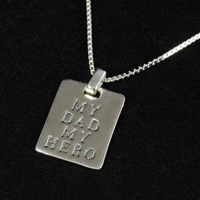 Silver MY DAD Pendant Personalised, ref. MDDT1